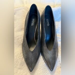 Michael Kors Metallic Gray Heels
